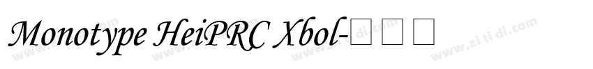 Monotype HeiPRC Xbol字体转换